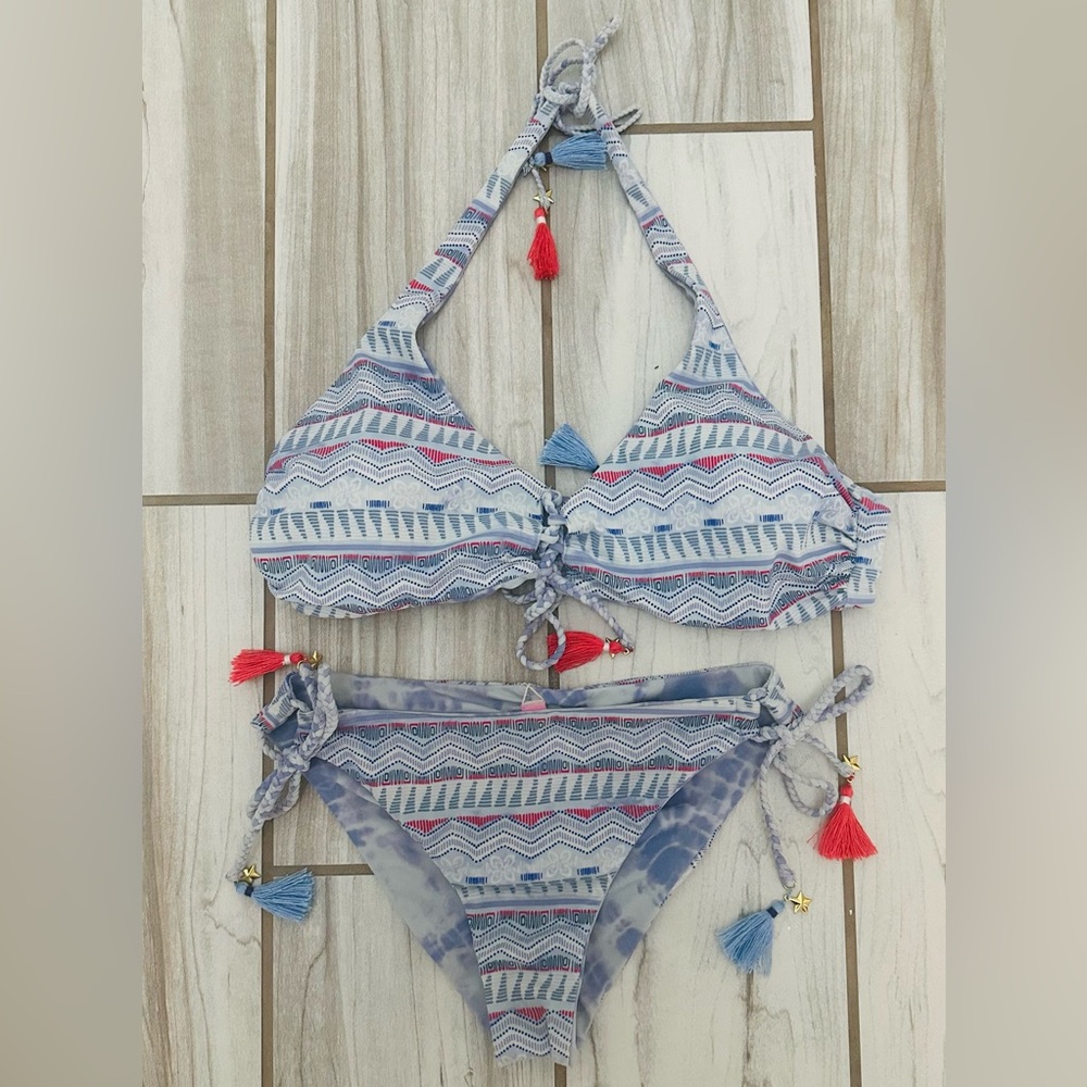 Victoria’s Secret: Women’s Reversible Bikini, Geometric & Tie Dye, Med/Small